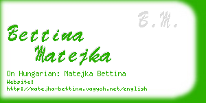 bettina matejka business card